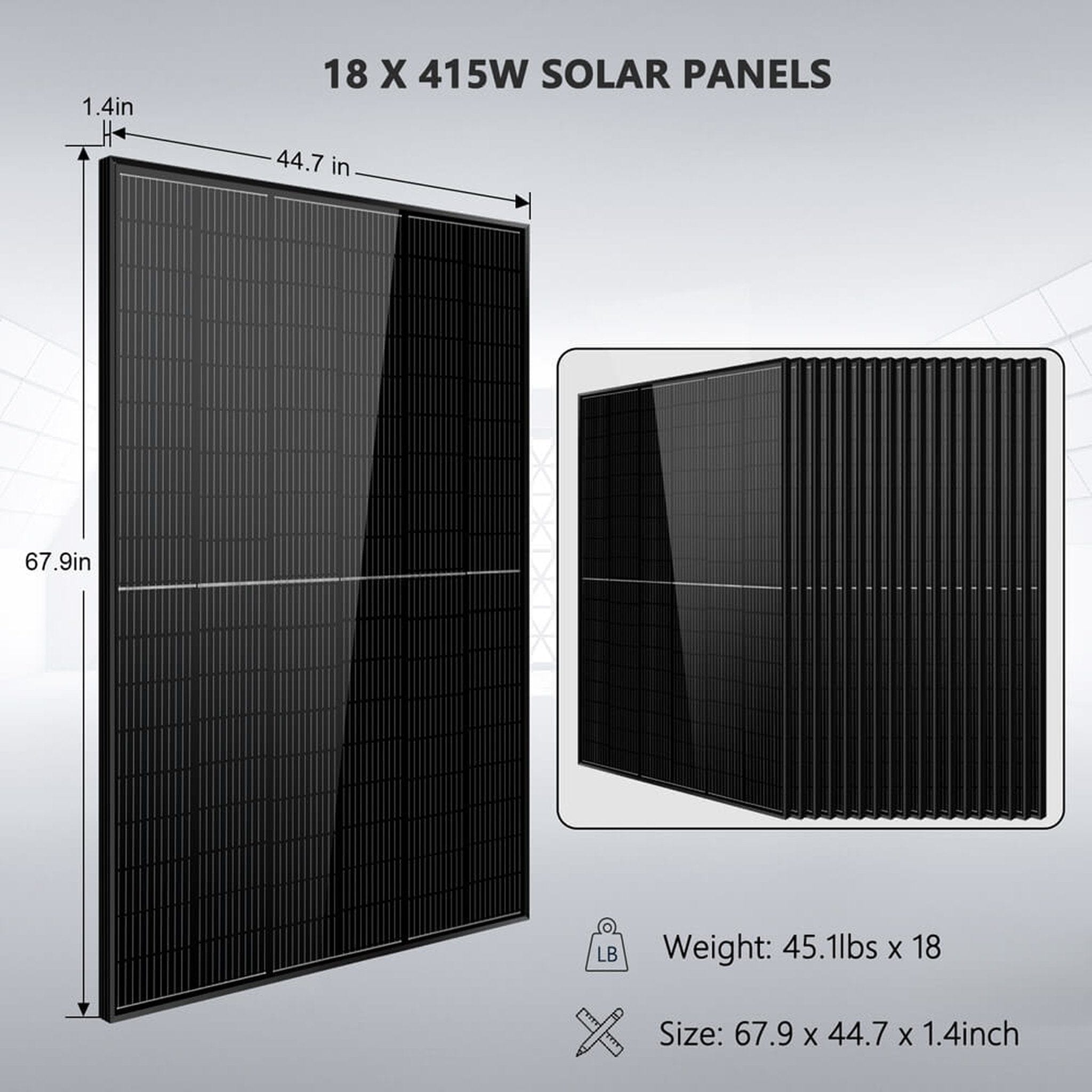SunGold Power | (18kw Inv+20*415w PV+6*100ah Bat) | SGR-18K20E