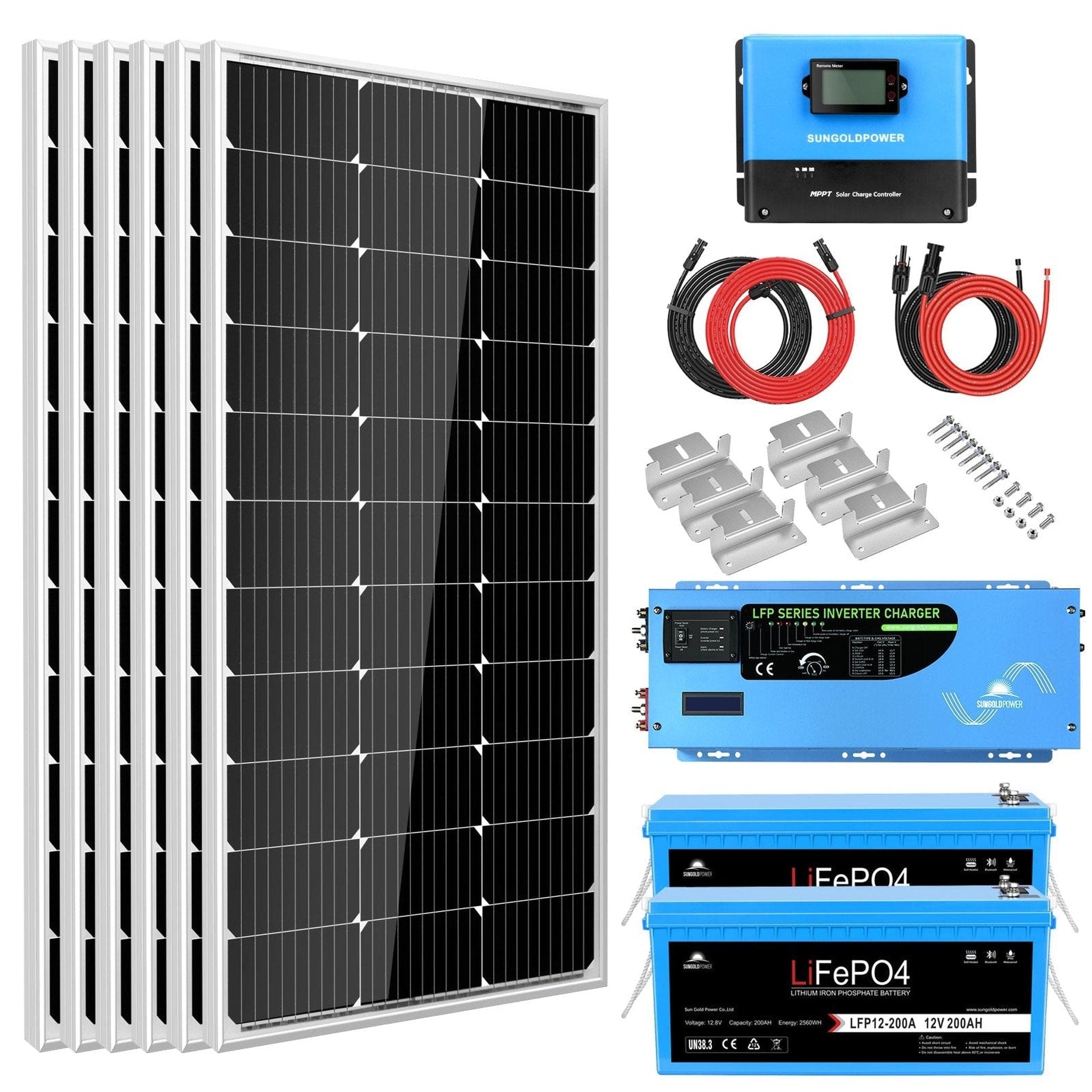 SunGold Power | Off Grid Solar Kit 3000W Inverter 12VDC 120V Output