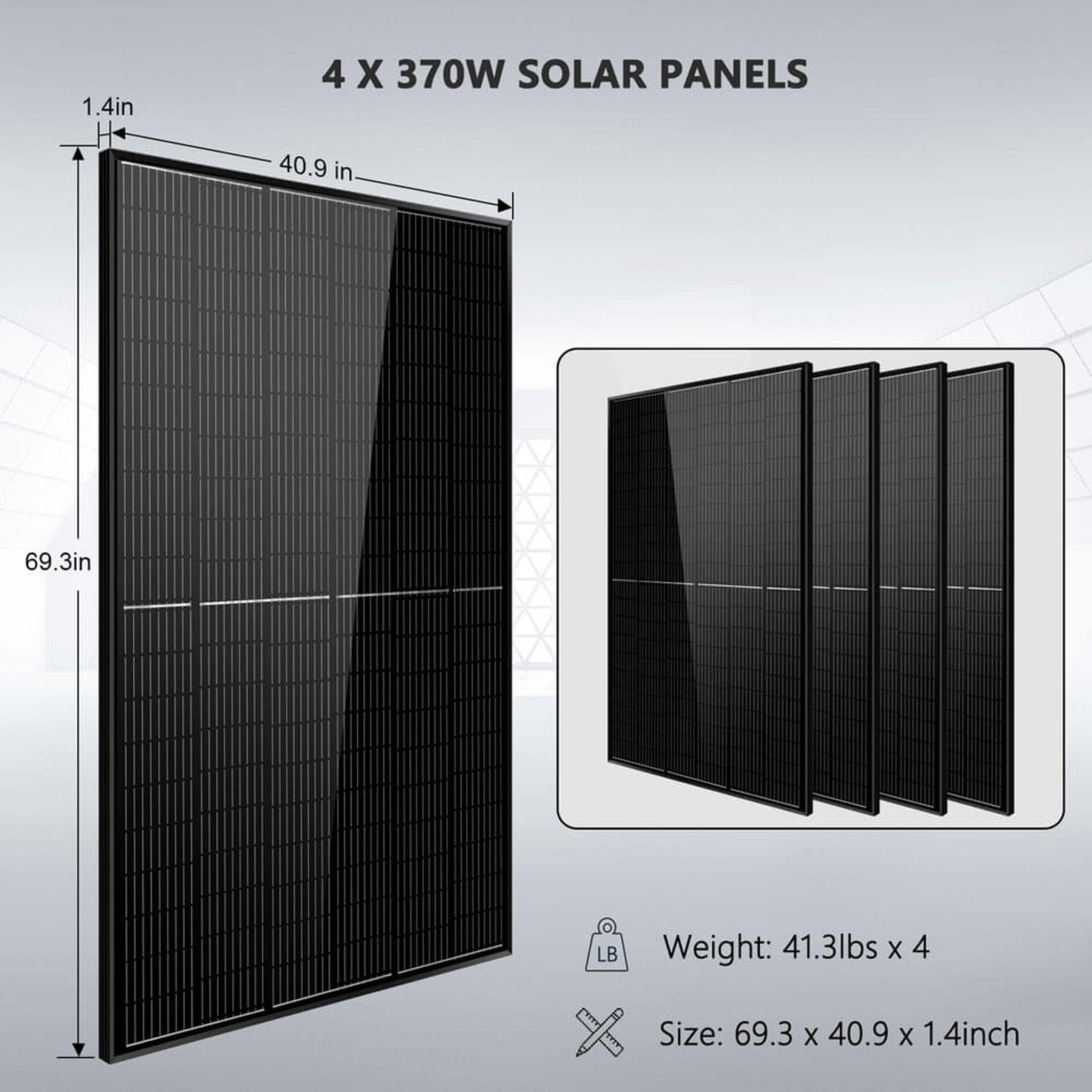 SunGold Power | Sgm-655m(6.5kw Inv+6*370w PV+100ah Bat) | SGM655M/SGM6510M