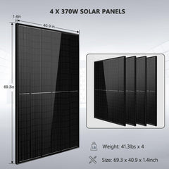SunGold Power | Sgm-655m(6.5kw Inv+6*370w PV+100ah Bat) | SGM655M/SGM6510M