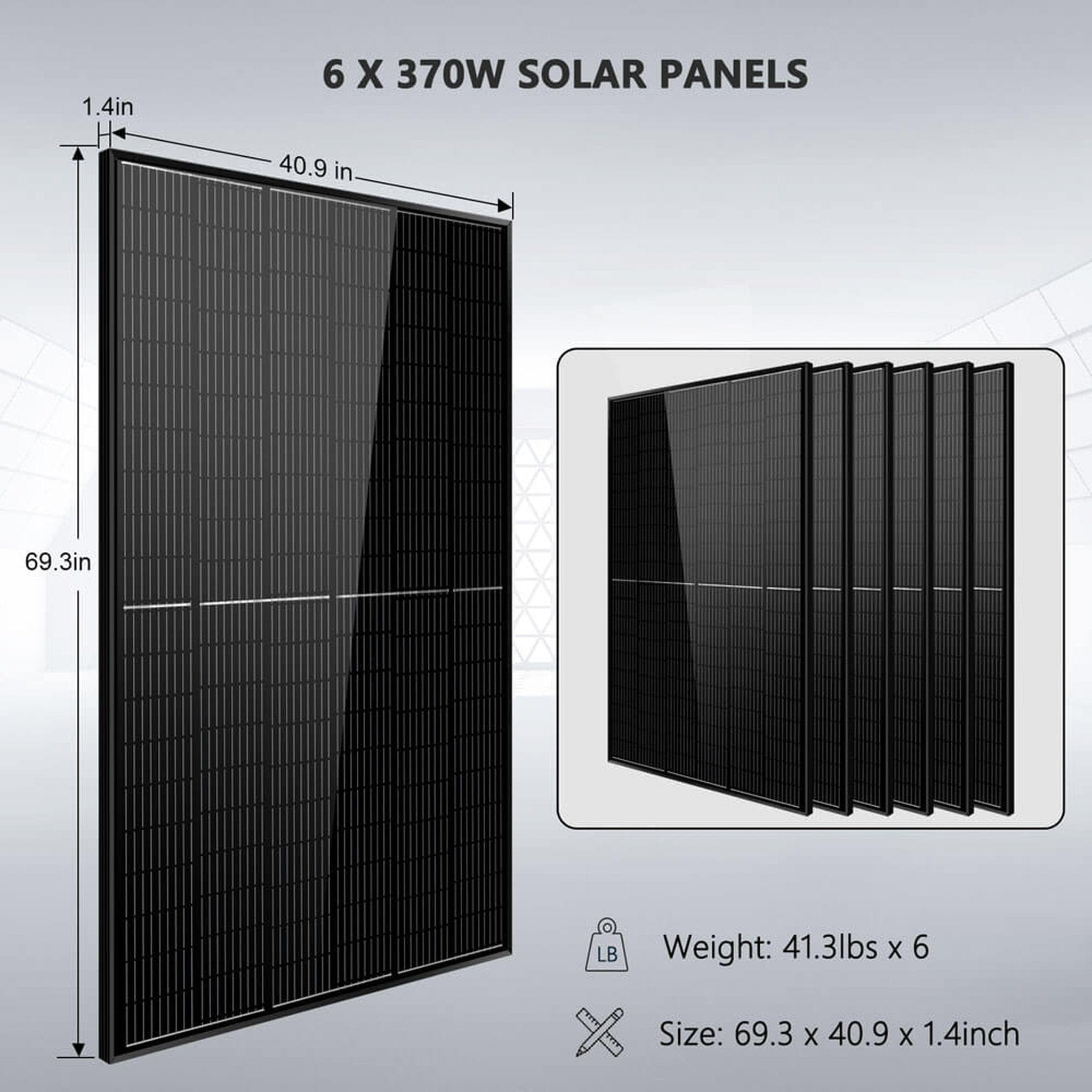SunGold Power | Sgm-6510m(6.5kw Inv+6*370w PV+2*100ah Bat) | SGM655M/SGM6510M