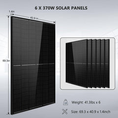 SunGold Power | Sgm-6510m(6.5kw Inv+6*370w PV+2*100ah Bat) | SGM655M/SGM6510M
