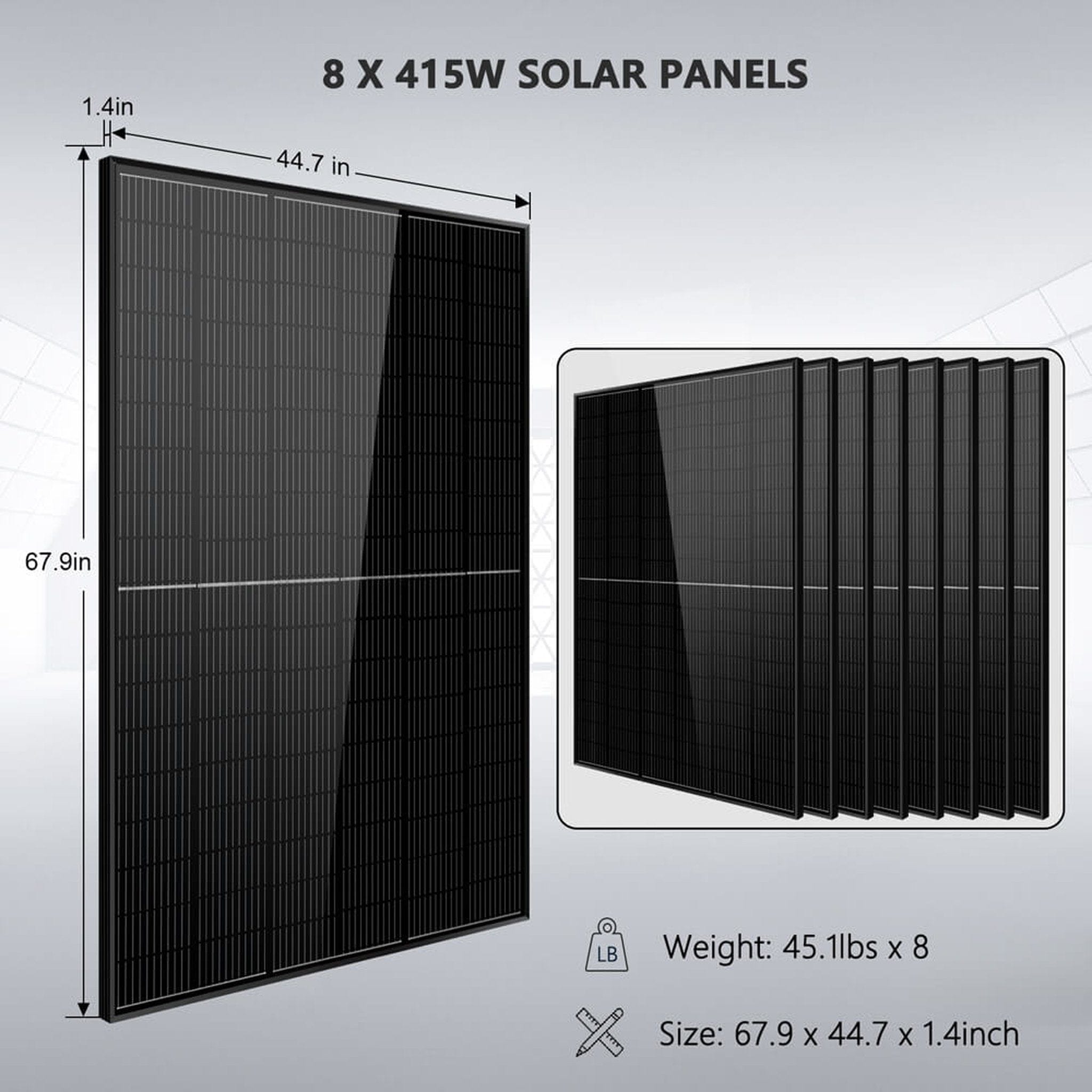 SunGold Power | Offgrid Solar Kit 8000W 48VDC | SGR-8K10T