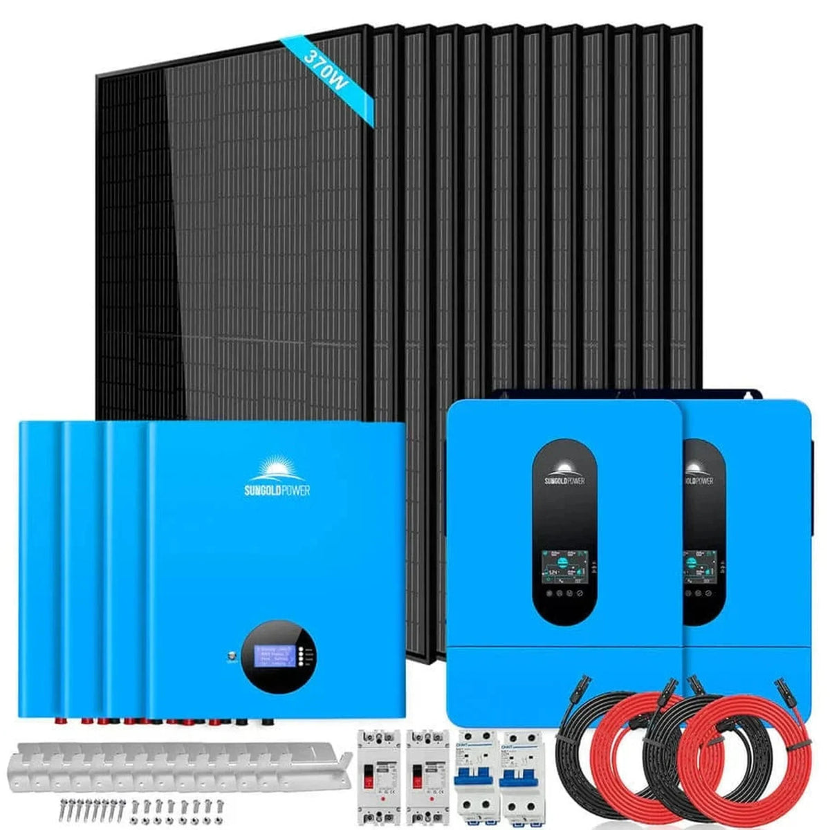 SunGold Power | Offgrid Solar Kit 13000W 48VDC 120VAC/240V 20.48kWh Powerwall | SGM-1320M