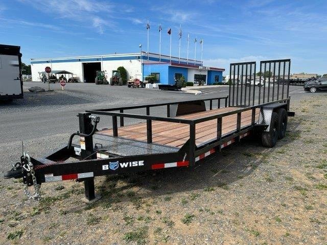 BWise 7 x 20 Equipment Trailer – Split Landscape Ramp