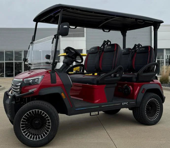 Red 2025 Epic E40FX Golf Cart for Sale