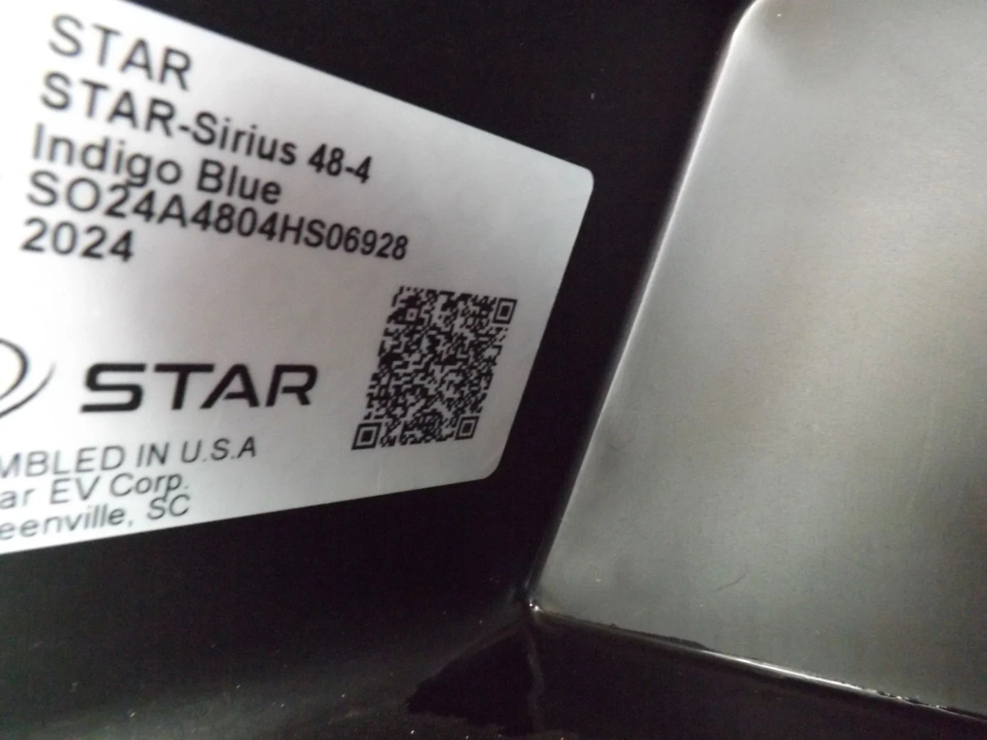 Black 2024 Star EV SIRIUS 4 Forward Lithium Golf Cart for Sale