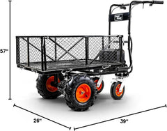 SuperHandy 48V Electric Power Wagon Utility Cart, 660 lb Load, 1000 lb Hauling Capacity