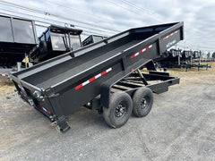 BWise 7 x 16 Low Profile Dump Trailer – Telescopic Cylinders