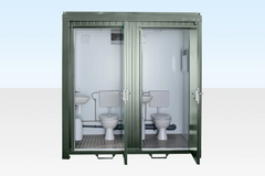 1+1 Double Mains Toilet 8Ft x 5Ft (Bottle Green)