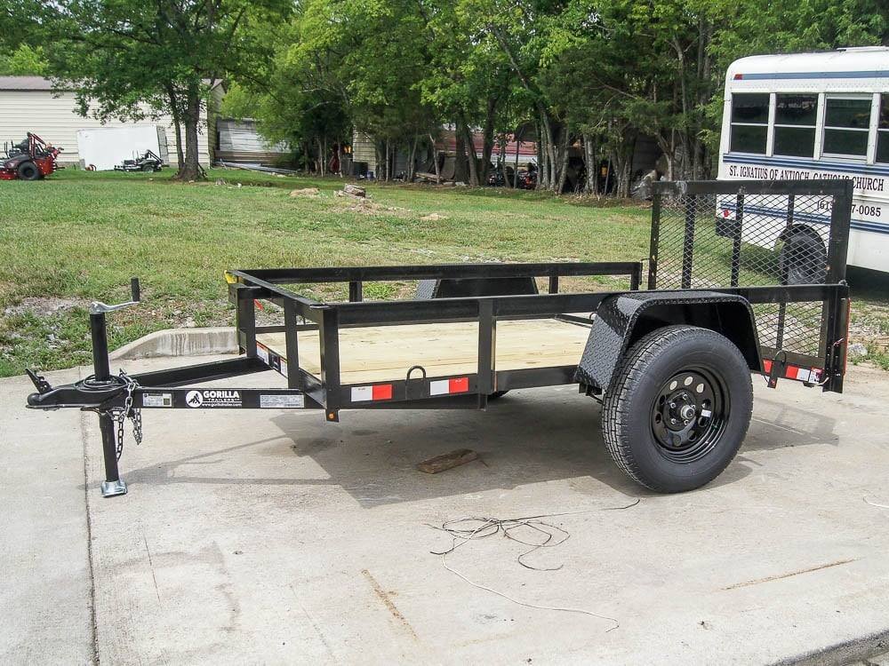 5×8 Powder Coated Dovetail Utility Trailer Single 3,500lb Axle