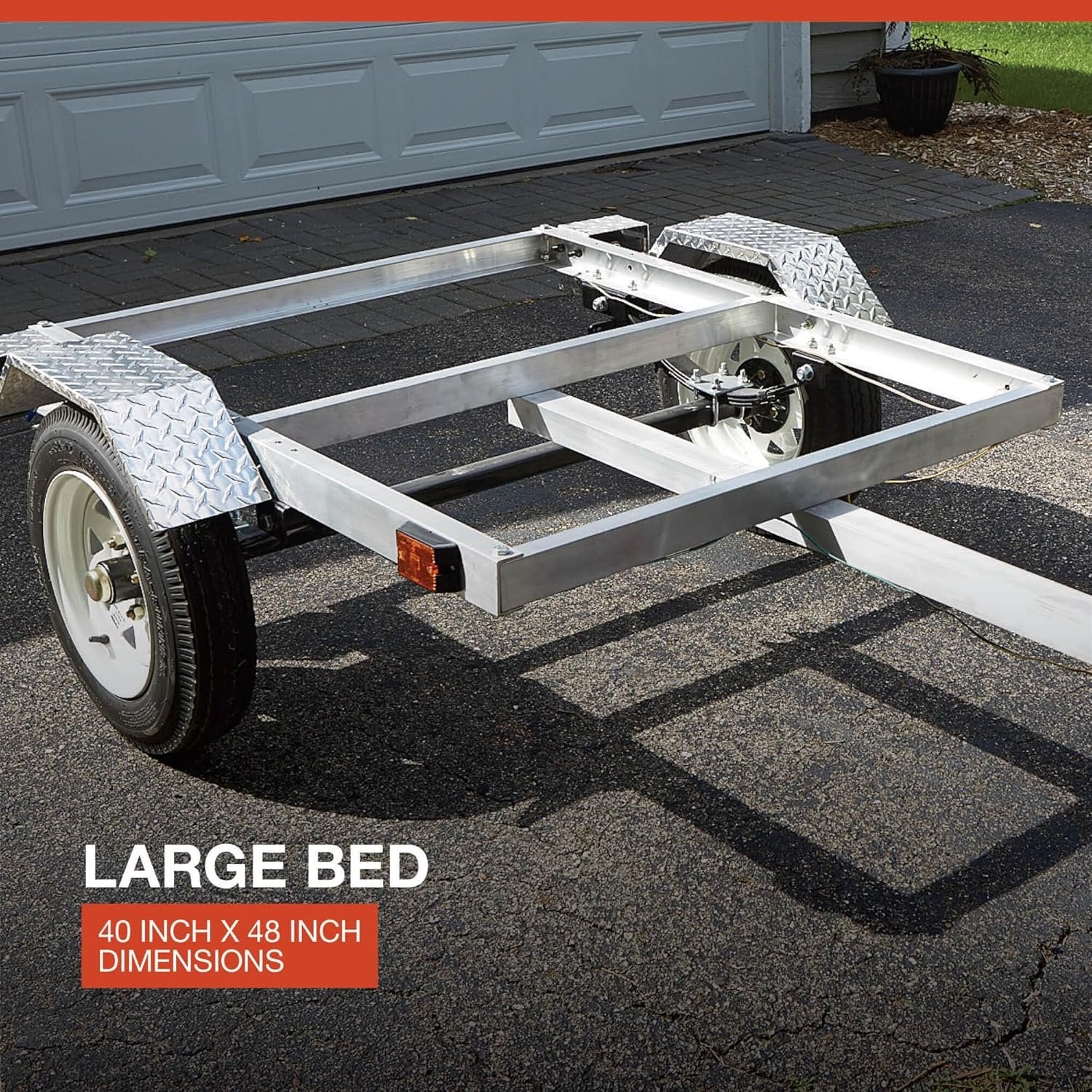 Ultra-Tow 40in. x 48in. Aluminum Utility Trailer Kit – 1060-Lb. Load Capacity