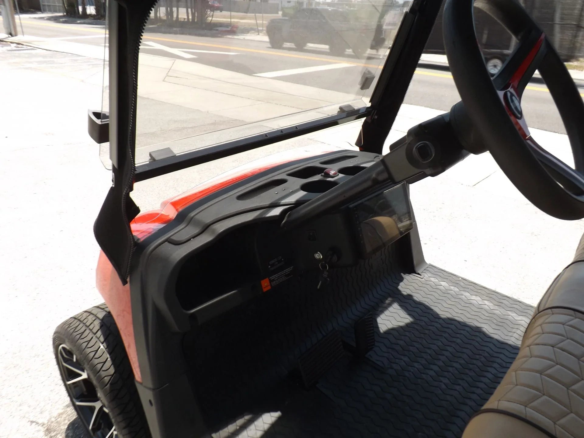 Red 2024 HONOR LSV 2+2 G1 Lifted Lithium Golf Cart for Sale