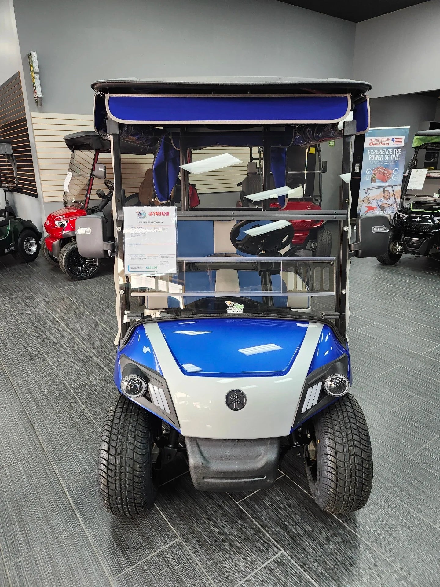 Blue 2021 Yamaha Drive 2 QuieTech EFI Golf Cart for Sale