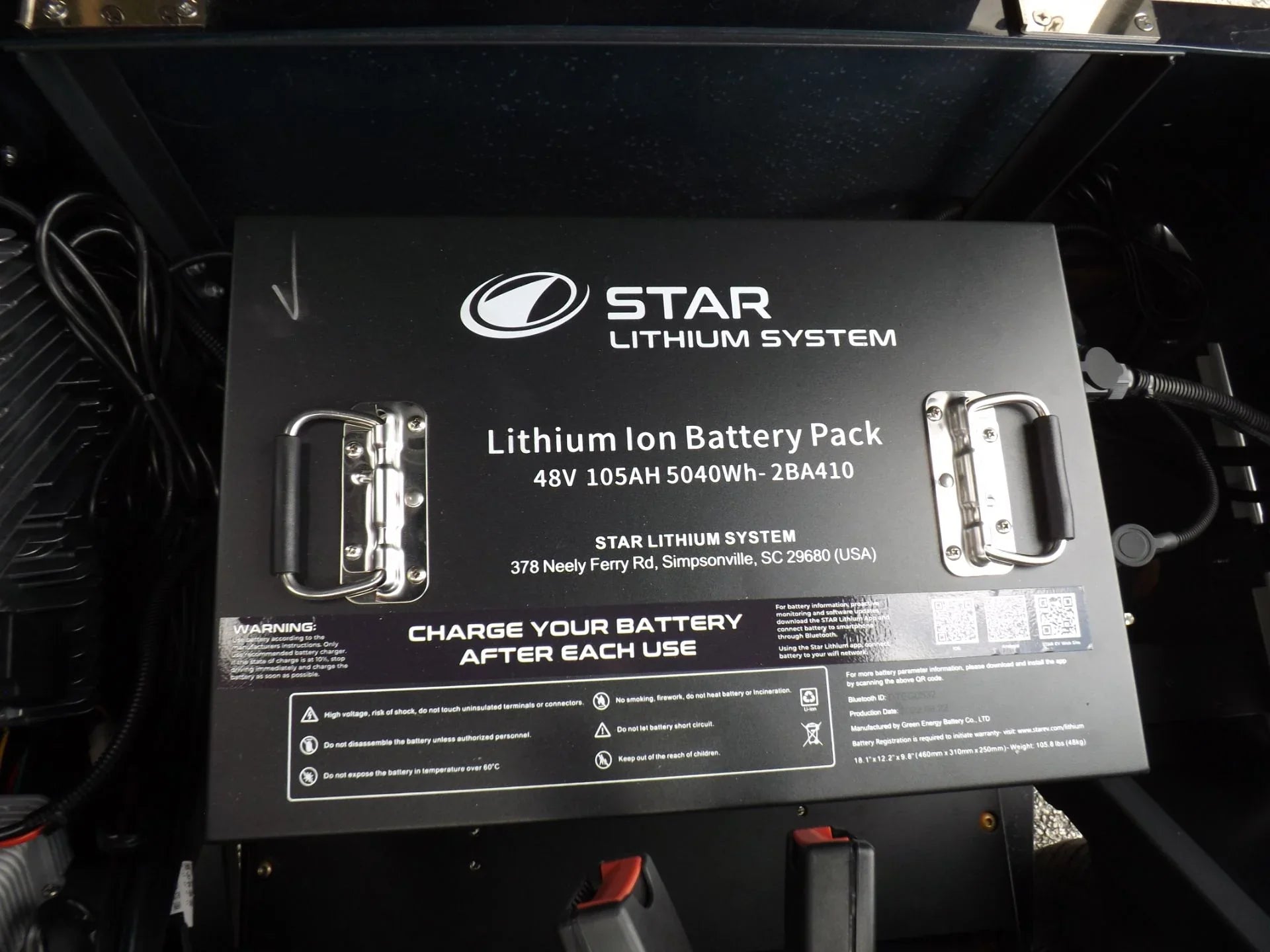 Black 2024 Star EV SIRIUS 4 Forward Lithium Golf Cart for Sale