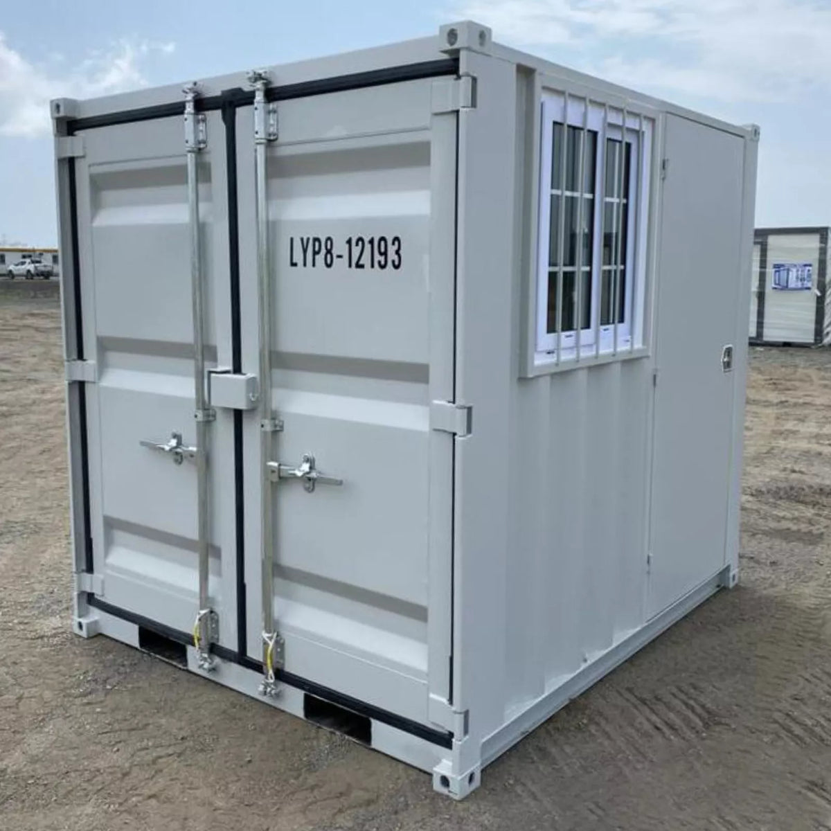 8ft Cubic Shipping Container w/Door+Window 8’Lx6.7’Wx7.4’H