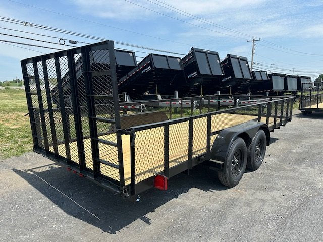 Carry-On 7 x 18 Landscape Utility Trailer – Mesh Sides