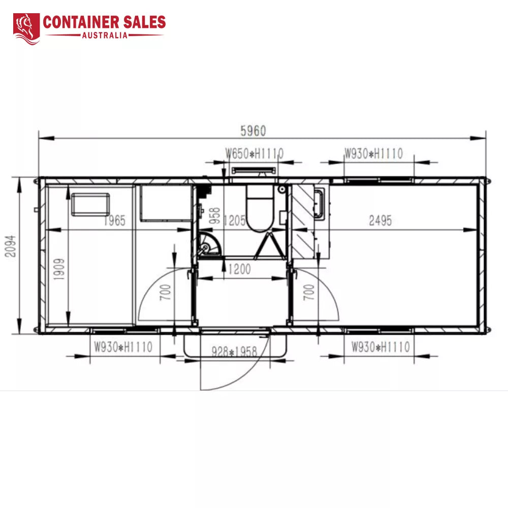 6m 2-Room Accommodation Unit (Type C)