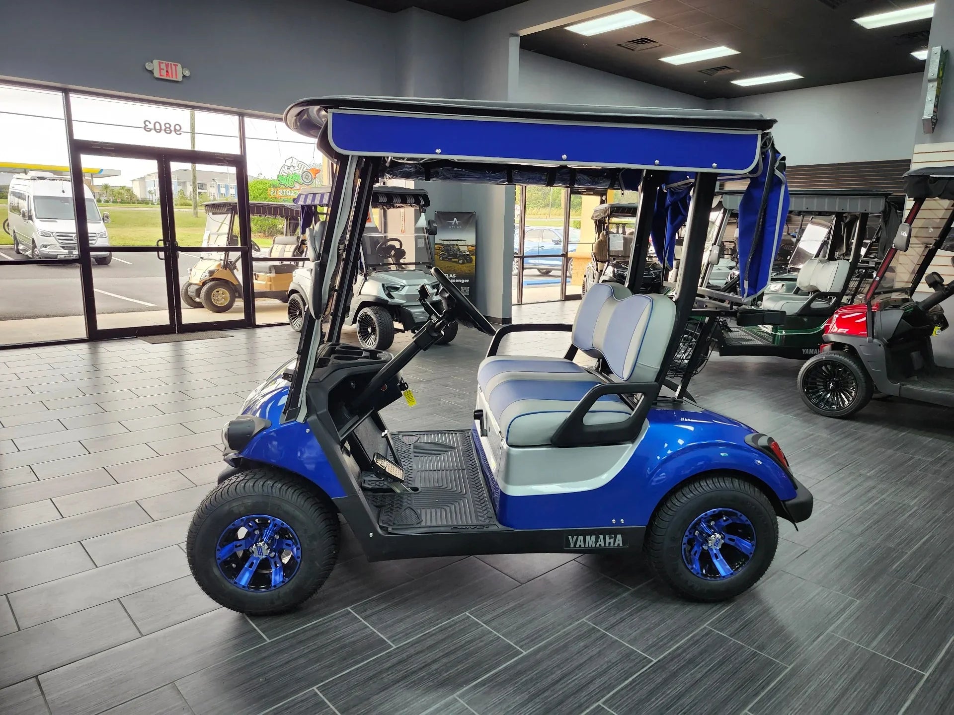 Blue 2021 Yamaha Drive 2 QuieTech EFI Golf Cart for Sale