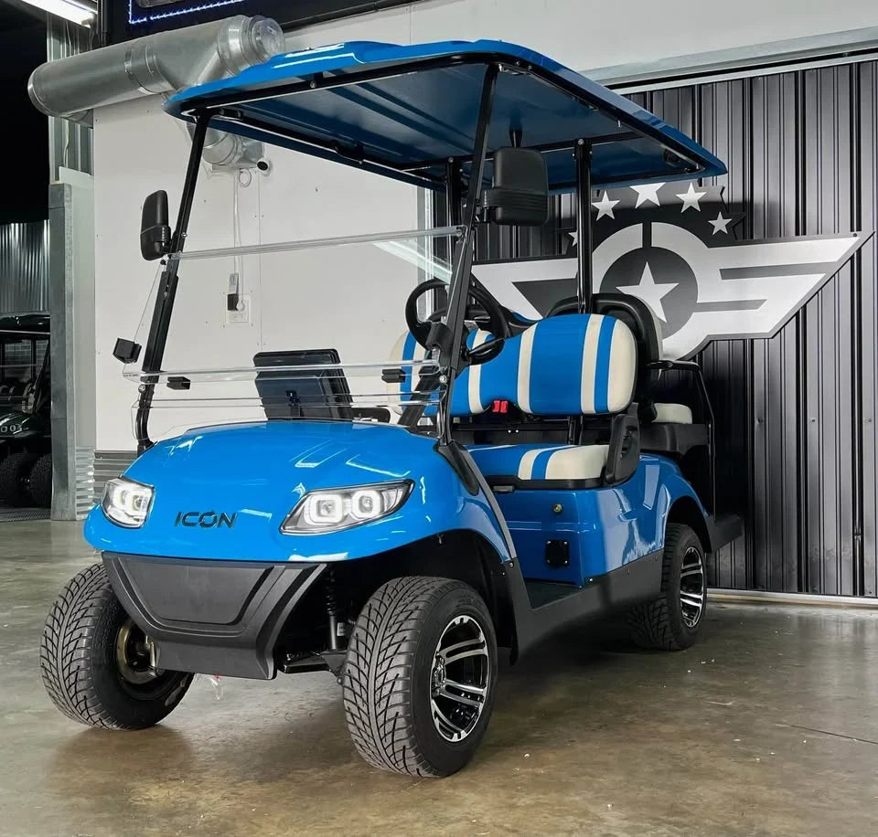 Blue 2024 Icon EV I40 Golf Cart for Sale