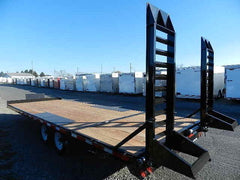 BWise 8 x 24 Deckover Equipment Trailer – Pop Up Beavertail