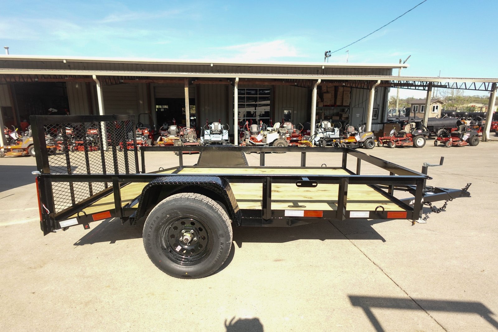 6′ 4″ x 10 Utility Trailer Dovetail Powder Coated With Gate 3,500lb Axle