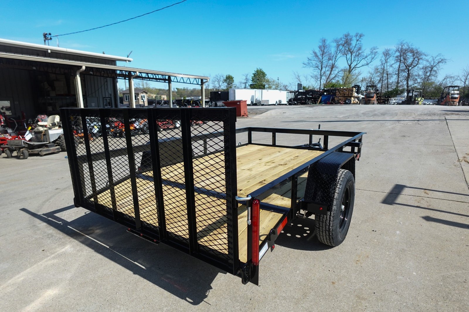 6′ 4″ x 10 Utility Trailer Dovetail Powder Coated With Gate 3,500lb Axle