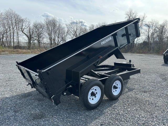 Premier 6 x 12 Low Profile Dump Trailer – Ladder Ramps