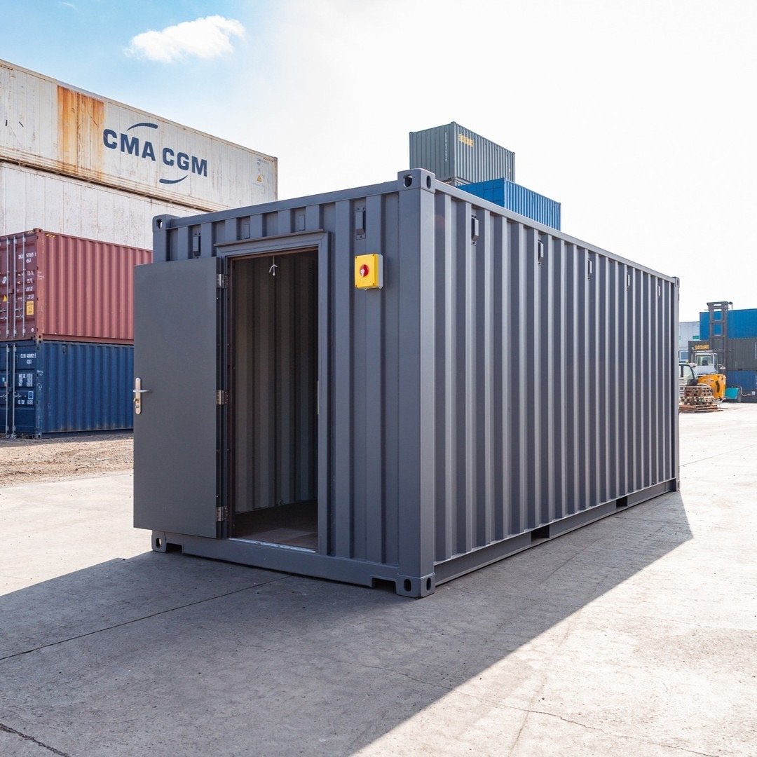 Enhanced 20ft Standard Shipping Container – Grey Finish