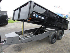 BWise 7 x 12 Deckover Dump Trailer – Fold Down Sides