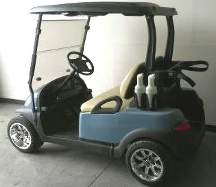 Blue 48v Electric Club Car Precedent Golf Cart with Custom Rims & Tires