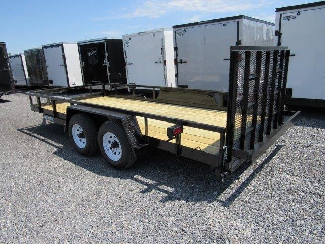 Premier 7 x 16 Landscape Utility Trailer – Rear Ramp Gate