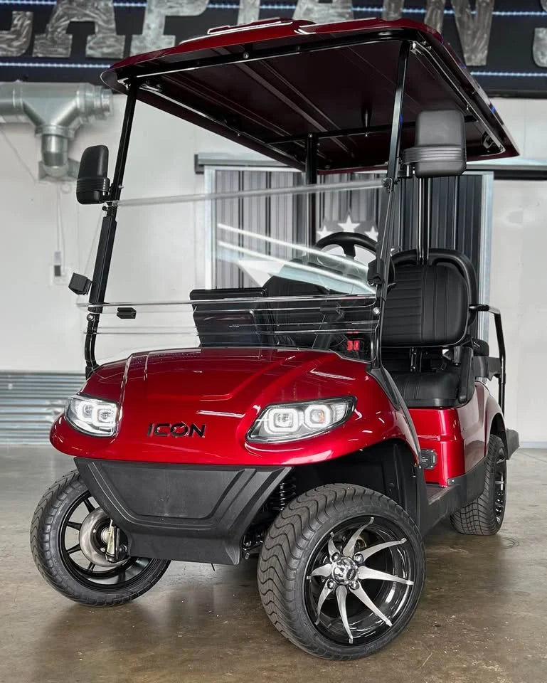Red 2024 Icon EV I40 Golf Cart for Sale