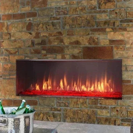 American Hearth | Carol Rose Linear Outdoor Fireplace 48 in | OLL48FP12SN