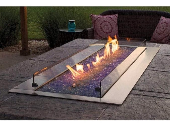 American Hearth | Carol Rose Outdoor Linear Fire Pit 48 in | OL48TP10N