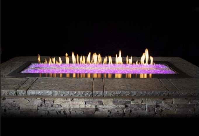 American Hearth | Carol Rose Outdoor Linear Fire Pit Multicolor LED 60 in | OL60TP18N
