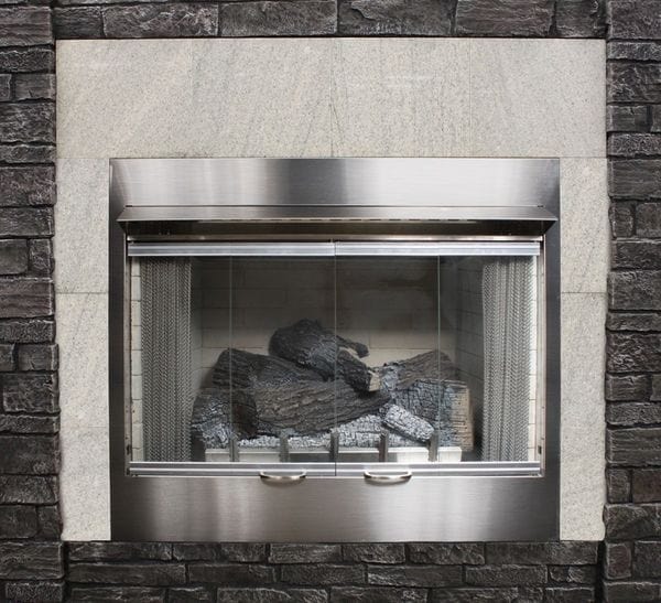 American Hearth | Carol Rose VentFree Outdoor Firebox 42 in Coastal Collection | OP42FB2MF