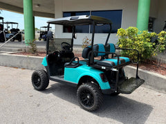 2020 E-Z-GO RXV Elite Lithium Lifted Golf Cart for Sale (Turquoise)
