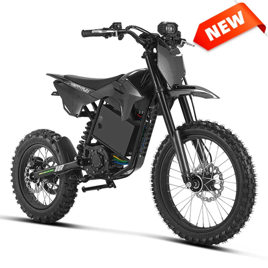 HappyRun | F18 Mid-Drive Electric Dirt Bike for Teens & Adults