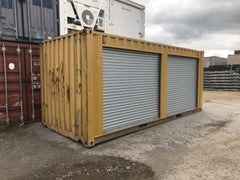 Yellow 20ft Used Container – Dual Side Roll-Up Doors