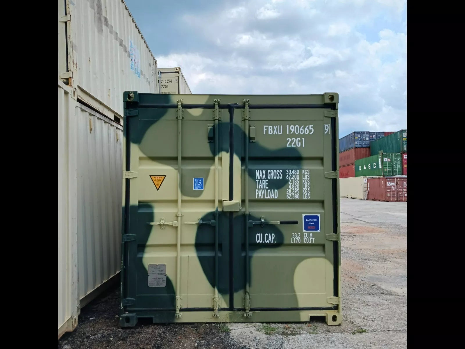 New One Trip 20′ Ft Camouflage Shipping Storage Dry Container Conex