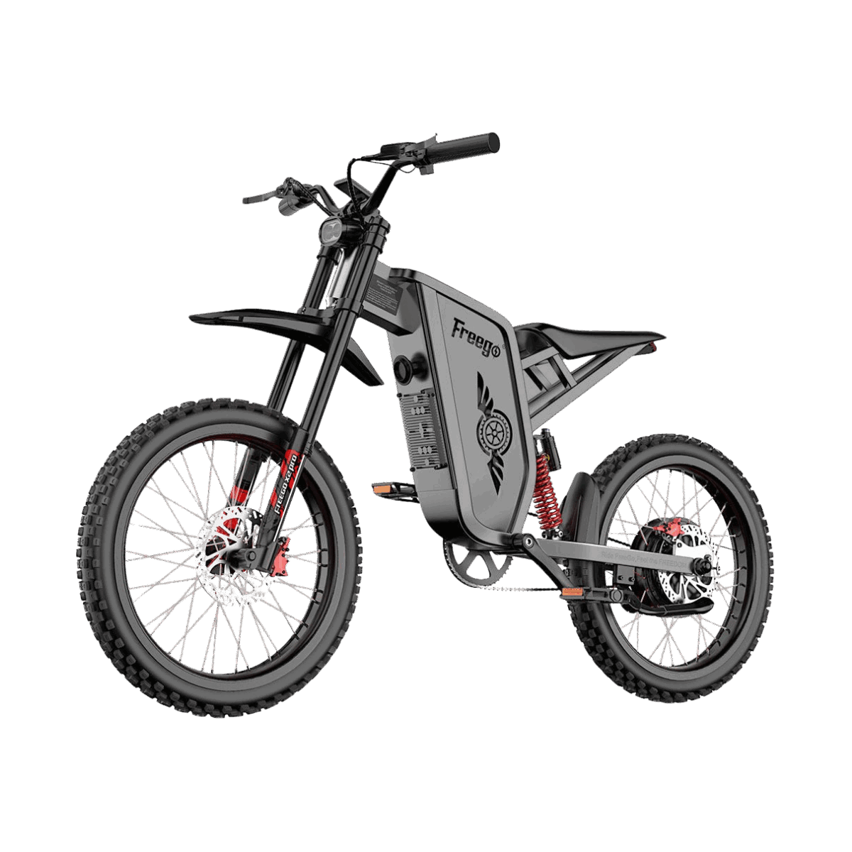 Freego X2Pro off-road dirt eBike with rugged design, transparent background