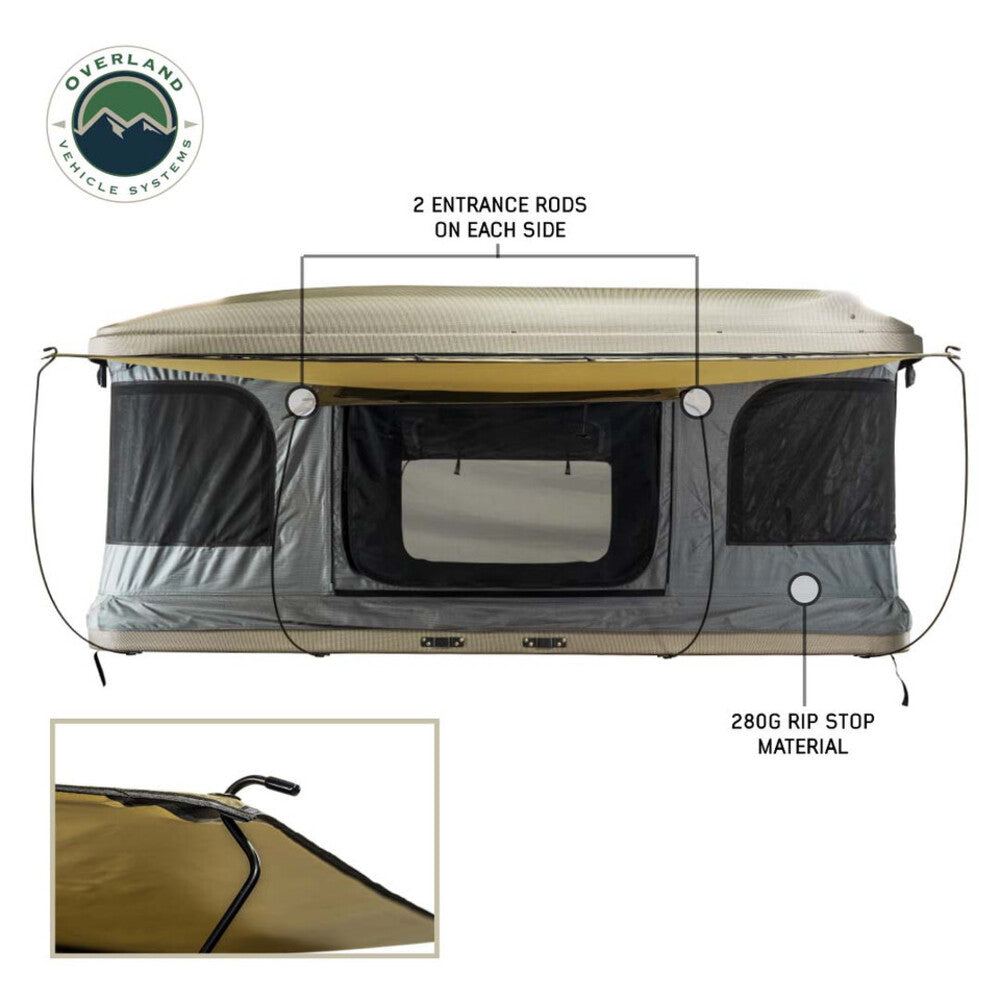 OVS | HD Bundu Hard Shell Pop Up Roof Top Tent - 2-4 Person | 18199901