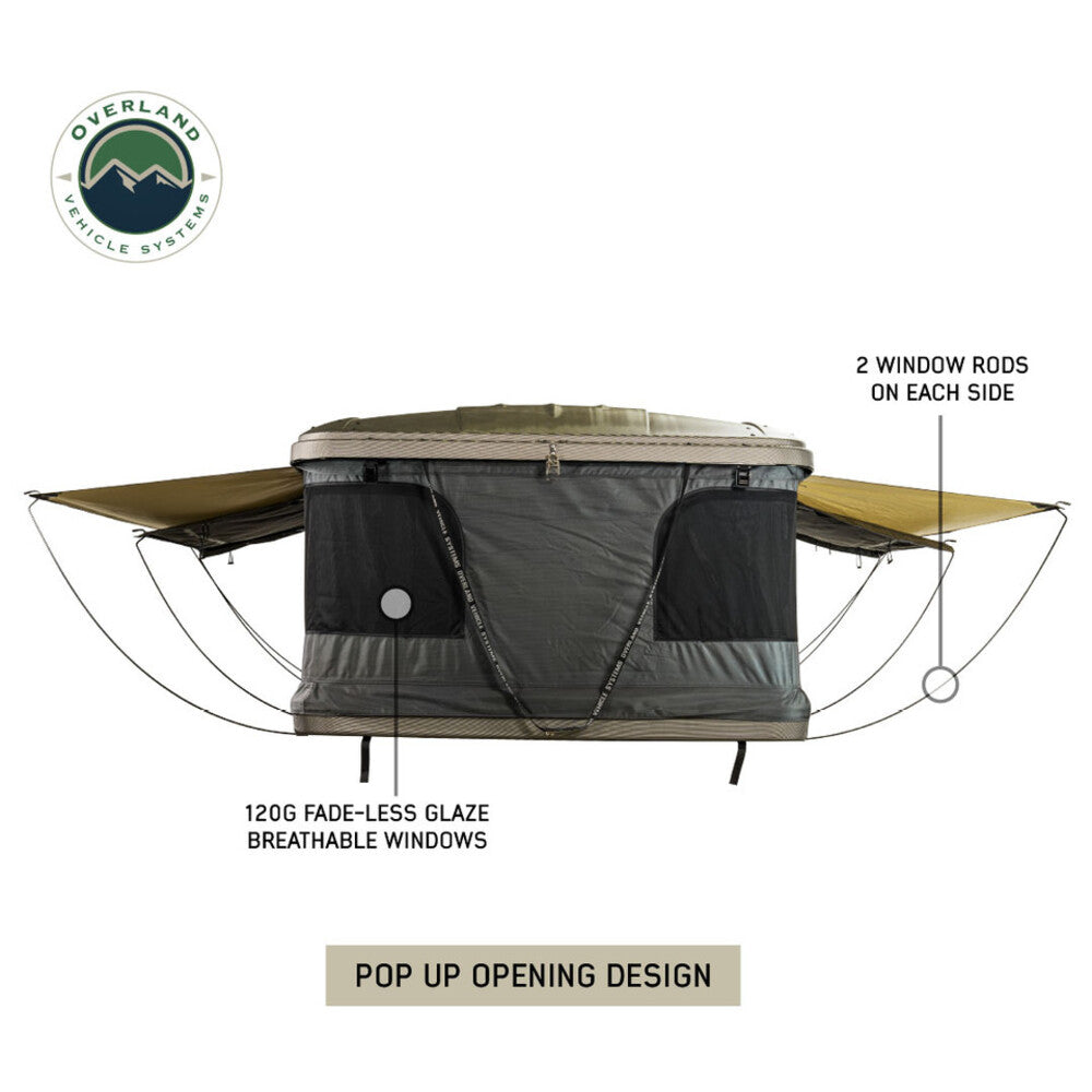 OVS | HD Bundu Hard Shell Pop Up Roof Top Tent - 2-4 Person | 18199901
