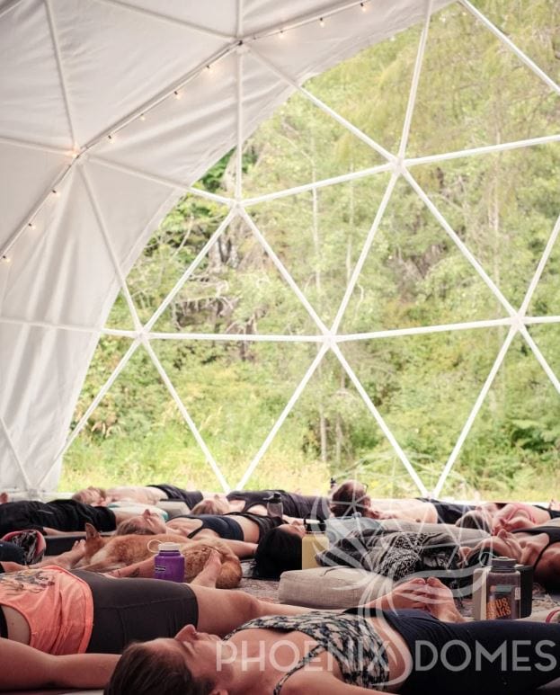 Phoenix Domes | Heavy Duty Frame 4-Season Glamping & Yoga Package Dome | 33'/10m