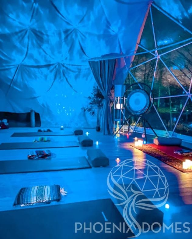 Phoenix Domes | Heavy Duty Frame 4-Season Glamping & Yoga Package Dome | 33'/10m