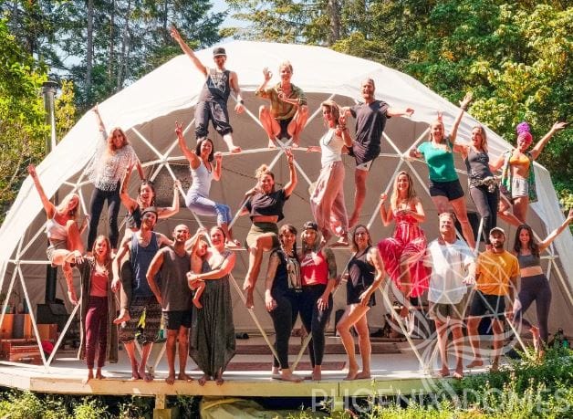 Phoenix Domes | Heavy Duty Frame 4-Season Glamping & Yoga Package Dome | 33'/10m