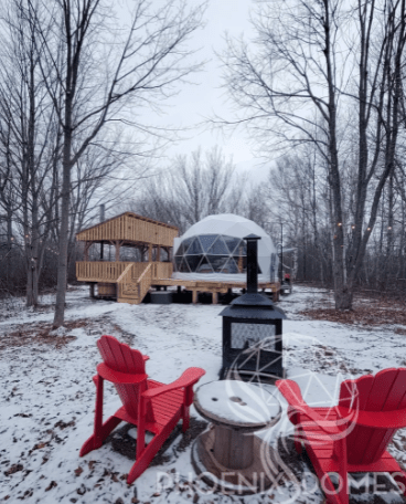 Phoenix Domes - Medium Frame 4 Season Glamping Package Dome - 20'/6m