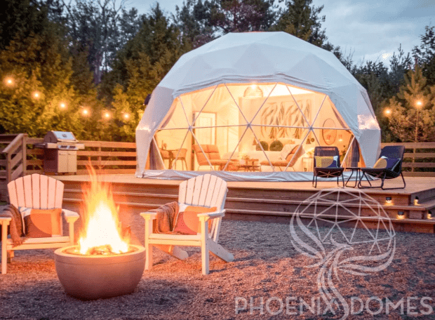 Phoenix Domes - Medium Frame 4 Season Glamping Package Dome - 23'/7m