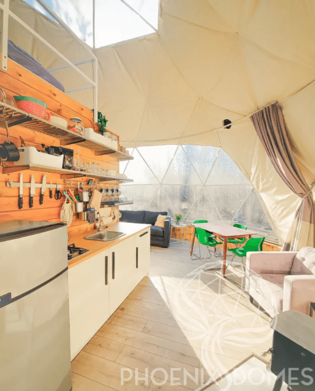 Phoenix Domes - Medium Frame 4 Season Glamping Package Dome - 23'/7m